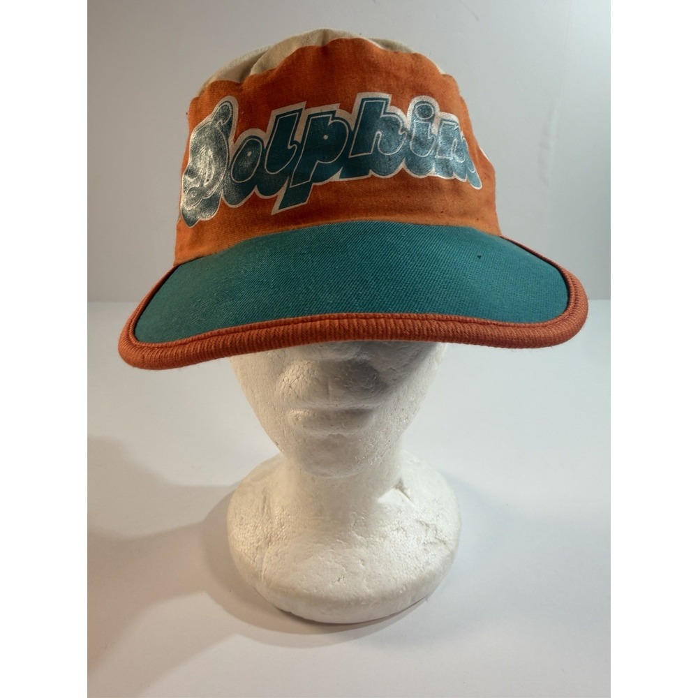 Vintage Miami Dolphins All Over Print Hat NFL Twins Enterprises Cap